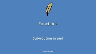 perl lec8 functions in perl  subroutines in perl  subtitles included [upl. by Robson]