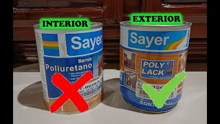 Preparación y aplicación Barniz de poliuretano INTERIOR vs EXTERIOR [upl. by Chambers]