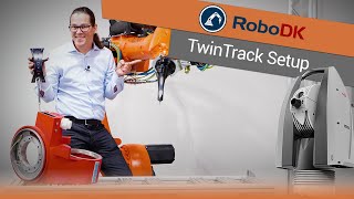 Roboterkalibrierung mit Lasertechnik  Setup mit RoboDK TwinTrack und Leica Lasertracker [upl. by Nollie]