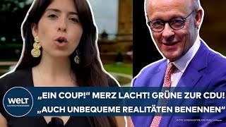 MELIS SEKMEN quotEin Coupquot Merz lacht Grüne wechselt zur CDU  Migrationspolitik auch ein Grund [upl. by Ordnazil791]