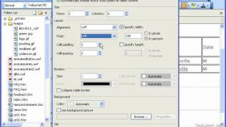 FrontPage Tutorial Formatting Tables Microsoft Training Lesson 116 [upl. by Akinek116]