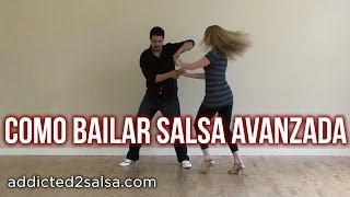 Como Bailar Salsa  Pasos de Salsa Avanzado [upl. by Sedda]