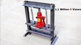 HOW TO MAKE STRONGEST HYDRAULIC PRESS MACHINE FROM BASIC TOOLS FOR WORKSHOP  DIY TOOLS AND MACHINES [upl. by Martine]