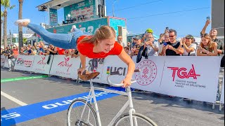 Street Performance Artistic Bike from Violalovescycling Tour of Turkiye [upl. by Neetsuj]