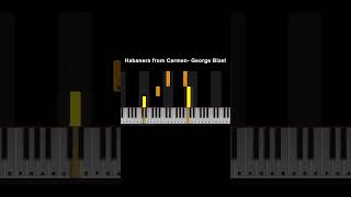 Habanera from Carmen  Easy piano piano pianotutorial music habanera carmen bizet howtoplay [upl. by Ttelrahc]