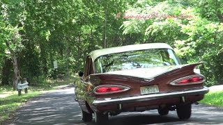 1959 Chevrolet Biscayne classic car retro test drive with Samspace81 [upl. by Disharoon]