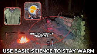 Solo Overnight Cowboy Camping in an OpenAir Shelter Warmed by Science [upl. by Aihsotal]