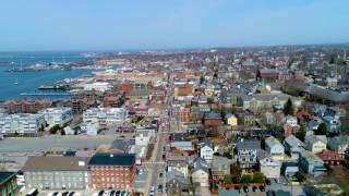 Take a drone flight down Thames Street  Newport Rhode Island [upl. by Leamaj]