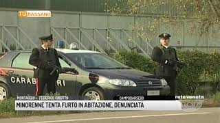 TG BASSANO 20012018  MINORENNE TENTA FURTO IN ABITAZIONE DENUNCIATA [upl. by Akcinat]