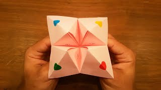 How To Make a Paper Fortune Teller  EASY Origami [upl. by Eirena]