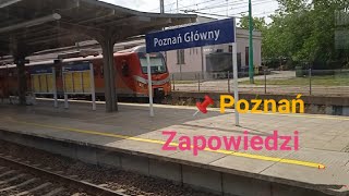 Poznań Główny  Zapowiedzi pociagów [upl. by Sunday155]