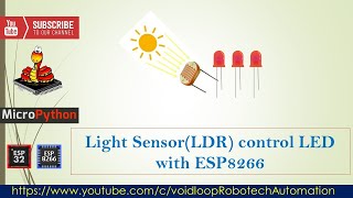 24 LED controlled with Light Sensor LDR by Using microPython and ESP8266 [upl. by Jamie]