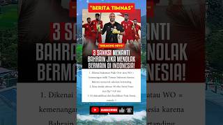 3 SANKSI MENANTI BAHRAIN JIKA MENOLAK MAIN DI INDONESIA timnasindonesia football shorts [upl. by Yessydo]