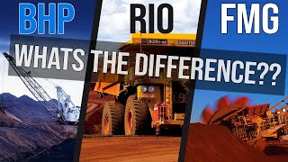 Whats The Difference between Mining Companies BHP RIO FMG  ASX Review [upl. by Biondo95]