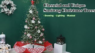 2020 New Christmas Snowing Tree With Ornaments [upl. by Ekud]