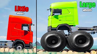 Large vs Little Wheels 34  Beamng drive [upl. by Eibbed]