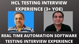 HCL Testing Interview Experience  Real Time Interview Questions and Answers [upl. by Lladnik164]