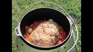 Western Hackbraten aus dem Dutch Oven [upl. by Bertsche]