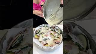 Addictively Delicious Zucchini and Bacon Gratin recipe shorts cooking [upl. by Puett]