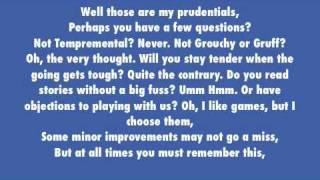 Practically Perfect Lyrics  Mary Poppins [upl. by Lalita731]