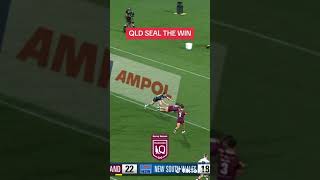 QLD Maroons final try sealing off Game 1 Thanks NRL on Nines for the Vedio👍👍💯🌏 [upl. by Yhtomiht]