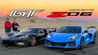 2023 Corvette Z06 vs 2022 Ford GT  The American Superheroes Drag Race [upl. by Loeb]