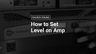 How to Set Level on Amp or Powered Speaker [upl. by Alford992]