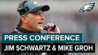 Jim Schwartz amp Mike Groh Discuss New NFL Rules Carson Wentz amp More  Eagles Press Conference [upl. by Dis]