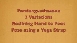 Reclining Hand to Foot pose 13 using a Yoga Strap [upl. by Alyse]