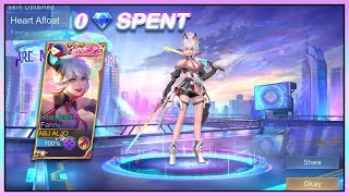 How I got Fanny New Skin Heart Afloat for FREE in Valentines Gameplay Preview MLBB [upl. by Latonia184]