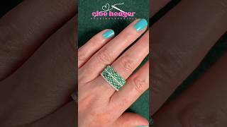 How to make a beaded ring in 46 seconds beading jewelry handmade [upl. by Kassaraba900]