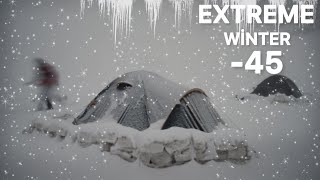 39C EXTREME COLD WINTER CAMPING  Deep Snow Winter Camping In Crua Insulated Tent [upl. by Clarkson]