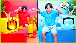 HOT VS COLD Challenge Ryan vs Daddy 1hr Kids Show [upl. by Ortiz488]