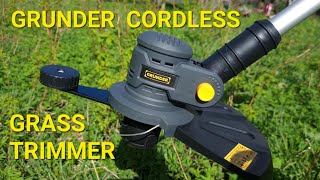 GRUNDER cordless grass trimmer GTL0118 [upl. by Dranal606]