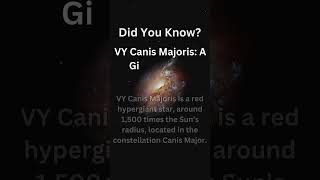 VY Canis Majoris A Gigantic Star space cosmos spacefacts VYCanisMajoris GiantStar Astronomy [upl. by Thackeray]