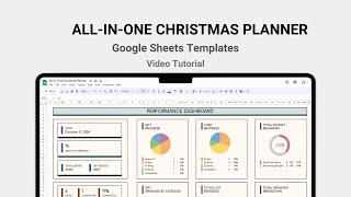 All in One Christmas Planner Google Sheets Template Video Tutorial [upl. by Uliram]