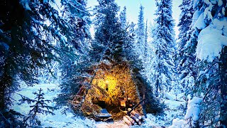 33c ￼WINTER CAMPING IN TREE HOUSE FREEZING COLD [upl. by Mayeda]