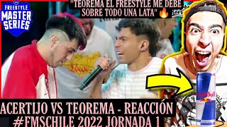 TEOREMA VS ACERTIJO REACCIÓN  ¡UNA LATA LE DEBE A TEOREMA EN SU PEEK🔥 FMSCHILE 2022 JORNADA 1 [upl. by Atinwahs]