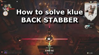 MK1 Invasions  How to solve klue BACK STABBER in Shang Tsungs Laboratory mesa [upl. by Waters]