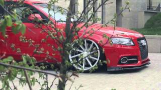 Audi A4 B8 Bagged  Vossen 20quot CVT Concave Wheels  Poland Video [upl. by Mariann847]