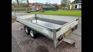 Henra aanhanger tandemasser plateauwagen 27T [upl. by Adnyc]