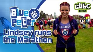 Lindsey runs the London marathon on CBBC Blue Peter [upl. by Oza]