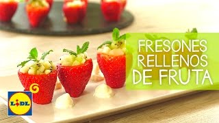 Fresones Rellenos De Fruta  Frutas y Verduras [upl. by Neyr924]