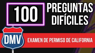 Examen Teórico Actual De California 2024 Para Licencia De Conducir 100 Preguntas Difíciles [upl. by Renba]