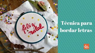 Técnica para Bordar Letras  FRANGIPANI [upl. by Liahcim]