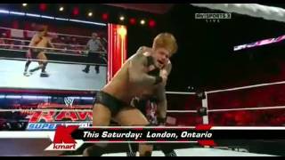 WWE RAW  9511 Randy Orton vs Heath Slater HQ [upl. by Atirabrab]