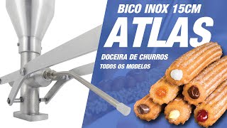 Bico Inox Doceira de Churros 1 Litro e 2 Litros Recheadeira de Churros  Atlas [upl. by Naamann]