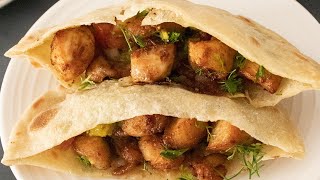 Pan Pita Casero con relleno de pollo [upl. by Phil]