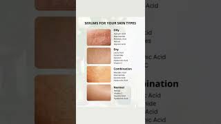 SERUMS FOR YOUR SKIN TYPE skincare shorts [upl. by Sirkin]