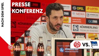 Die Pressekonferenz nach dem Heimspiel gegen Hertha BSC [upl. by Herodias]